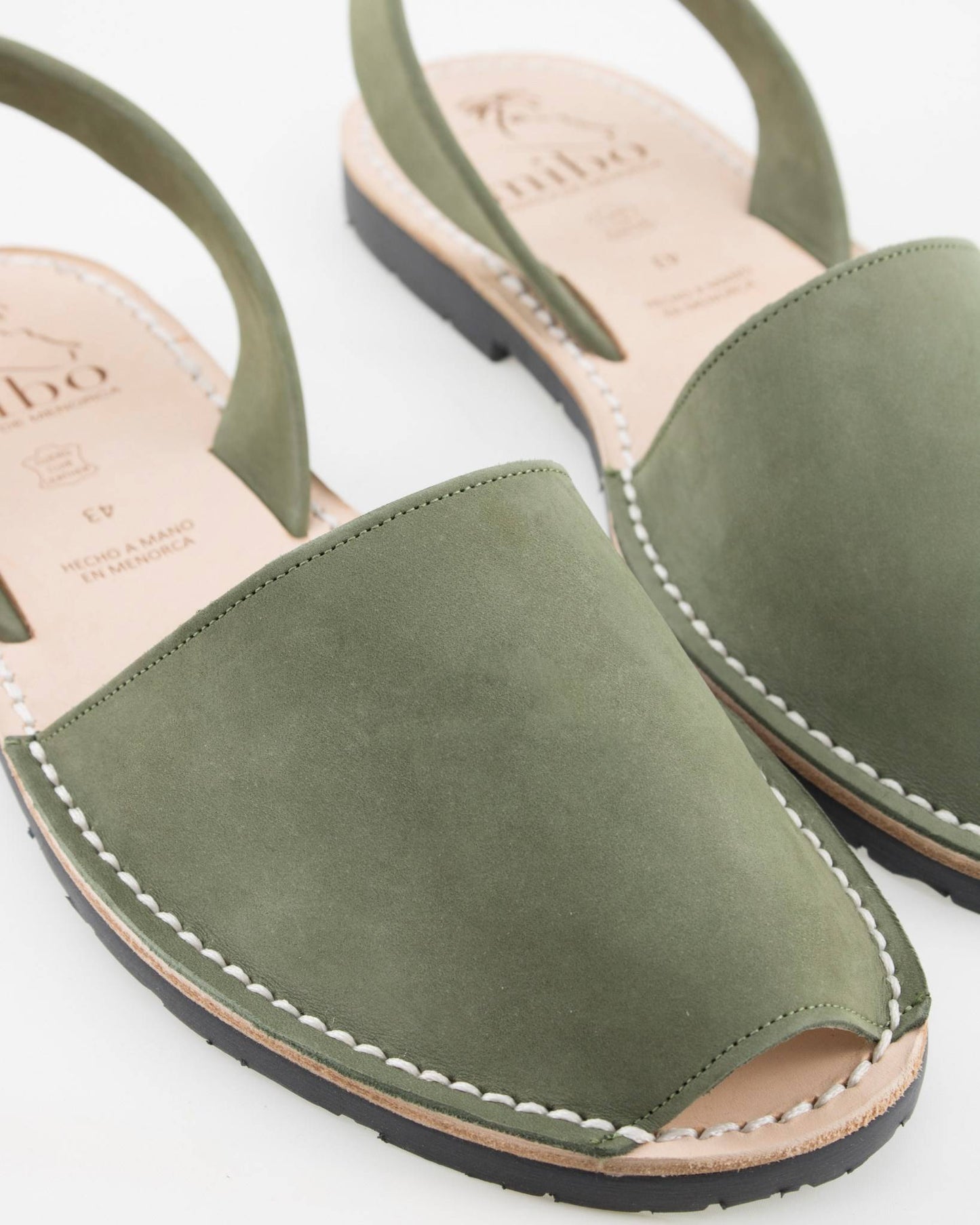 Sandale AVARCA din piele intoarsa - Khaki