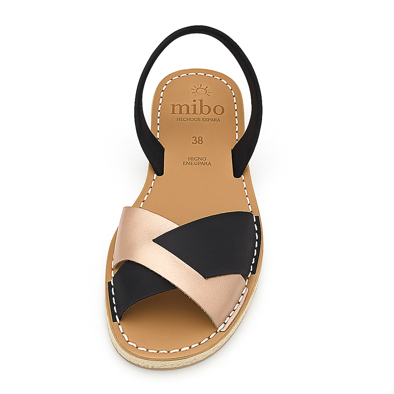 Sandale Cross din piele intoarsa - Rose Gold