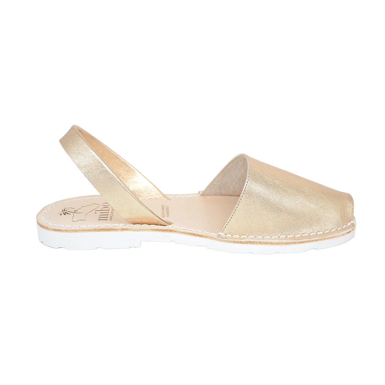 Sandale AVARCA din piele naturala - Light Gold Sidefat