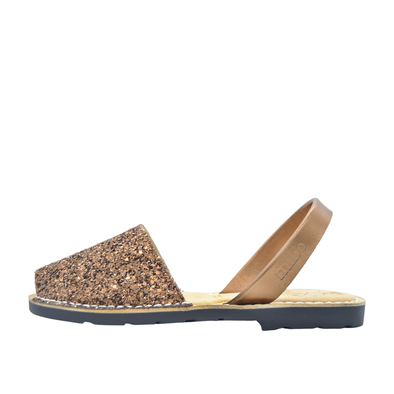 Sandale AVARCA din piele naturala - Glitter Chocolate