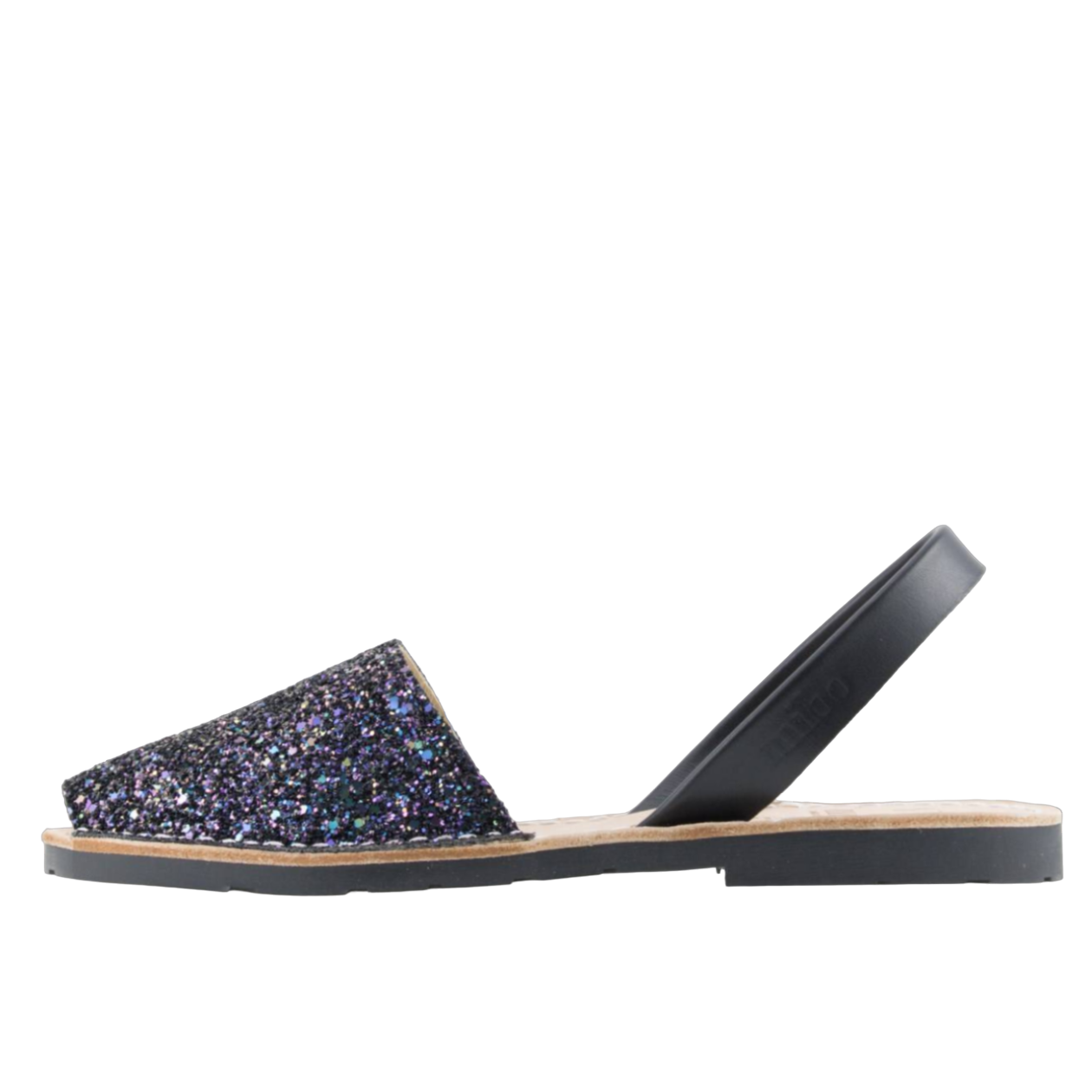 Sandale AVARCA din piele naturala - Glitter Multi Negru