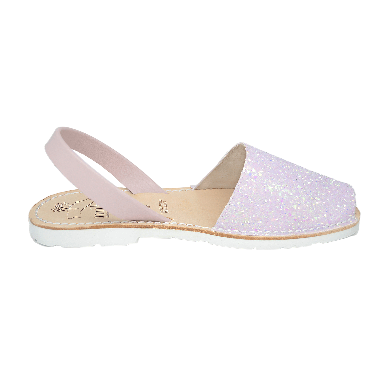 Sandale AVARCA din piele naturala - Glitter Roz Pastel