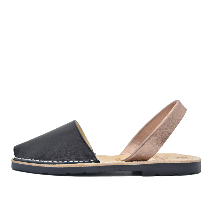 Sandale AVARCA din piele naturala - Negru & Rose