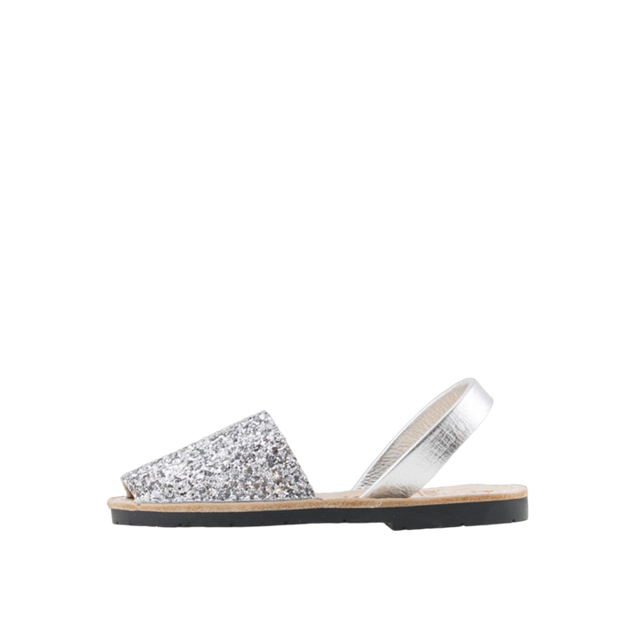 Sandale copii AVARCA din piele naturala - Glitter Alb