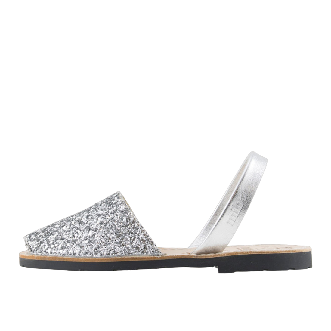 Sandale AVARCA din piele naturala - Glitter Alb