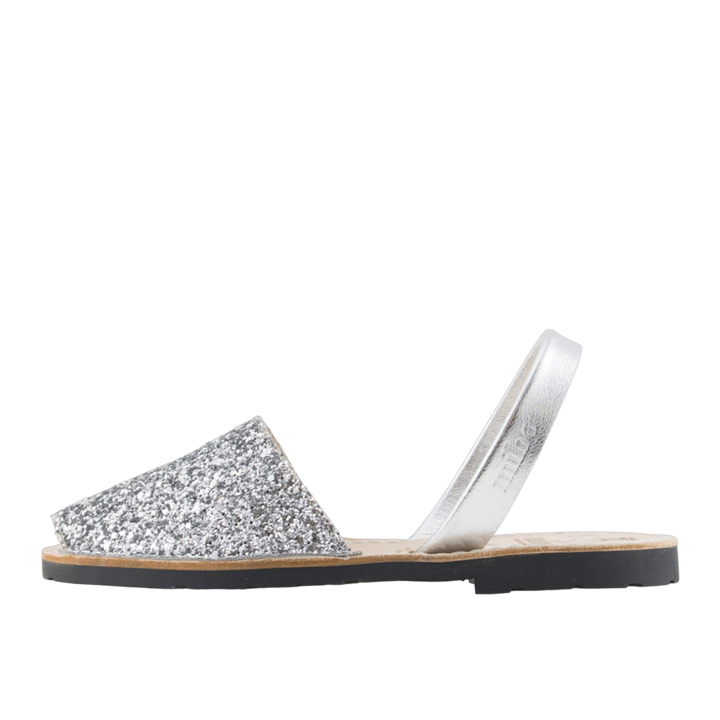 Sandale AVARCA din piele naturala - Glitter Alb