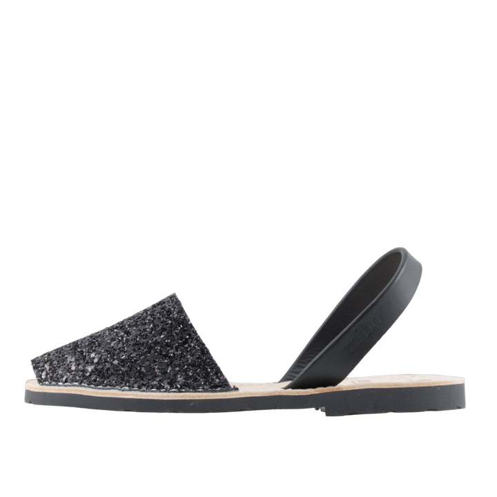 Sandale AVARCA din piele naturala - Glitter Negru