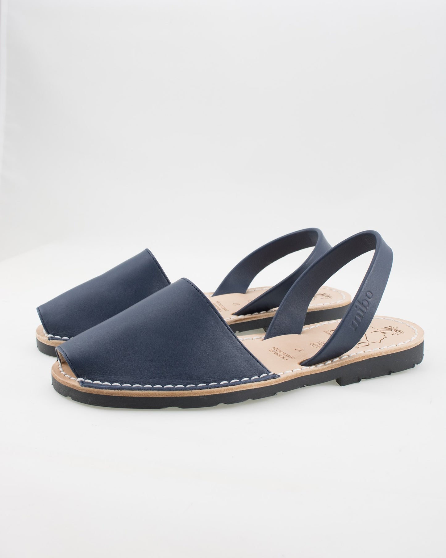 Sandale AVARCA din piele naturala - Navy