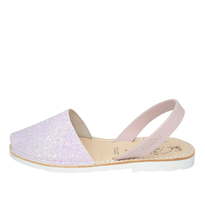 Sandale AVARCA din piele naturala - Glitter Roz Pastel