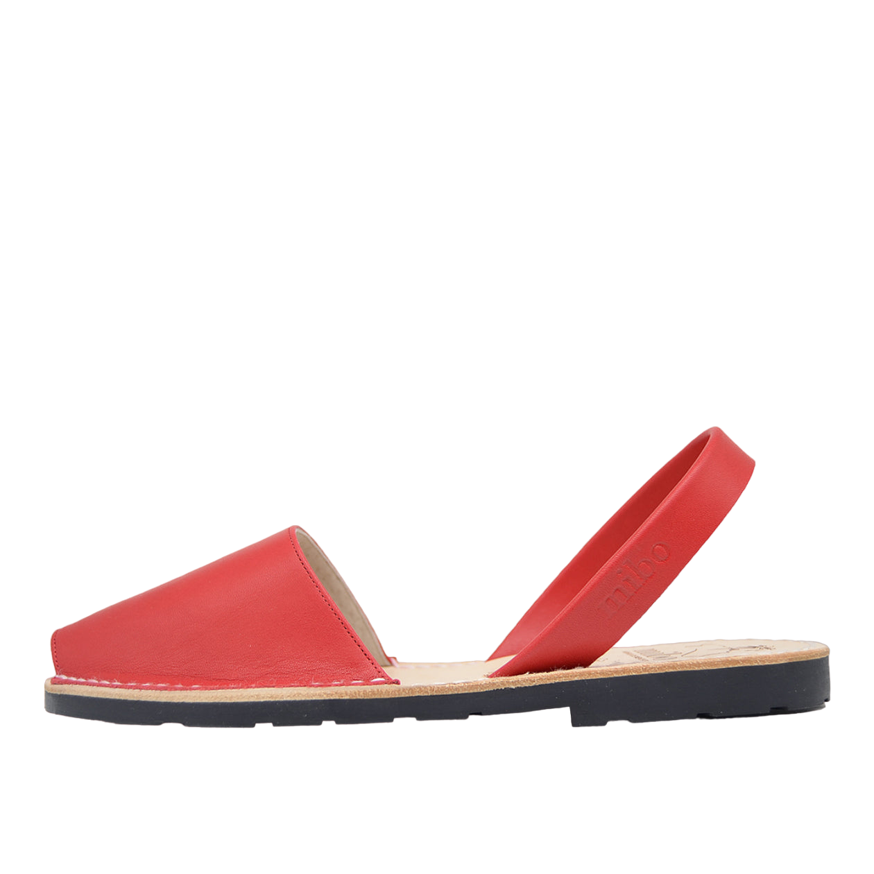 Sandale AVARCA din piele naturala - Rosu Mibo
