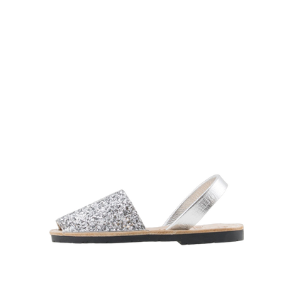 Sandale copii AVARCA din piele naturala - Glitter Alb