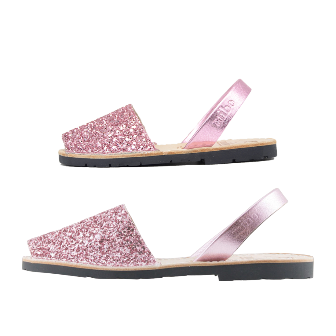 Set sandale Avarca mama fiica din piele naturala - Glitter Candy
