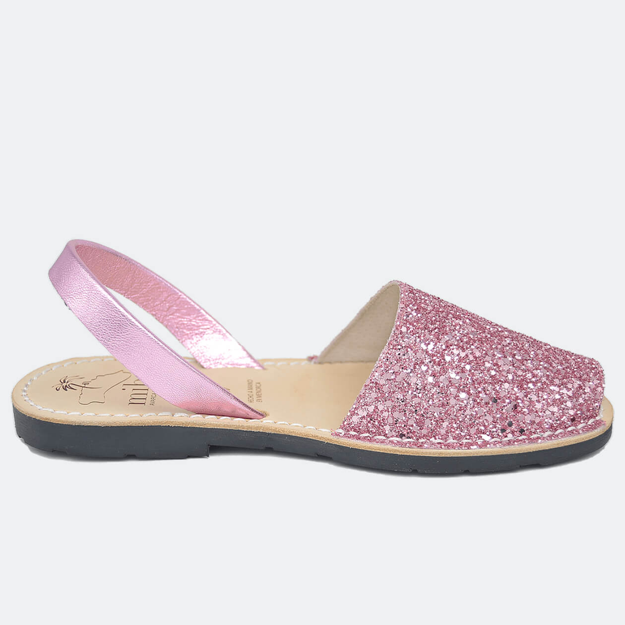 Sandale AVARCA din piele naturala - Glitter Candy Mibo