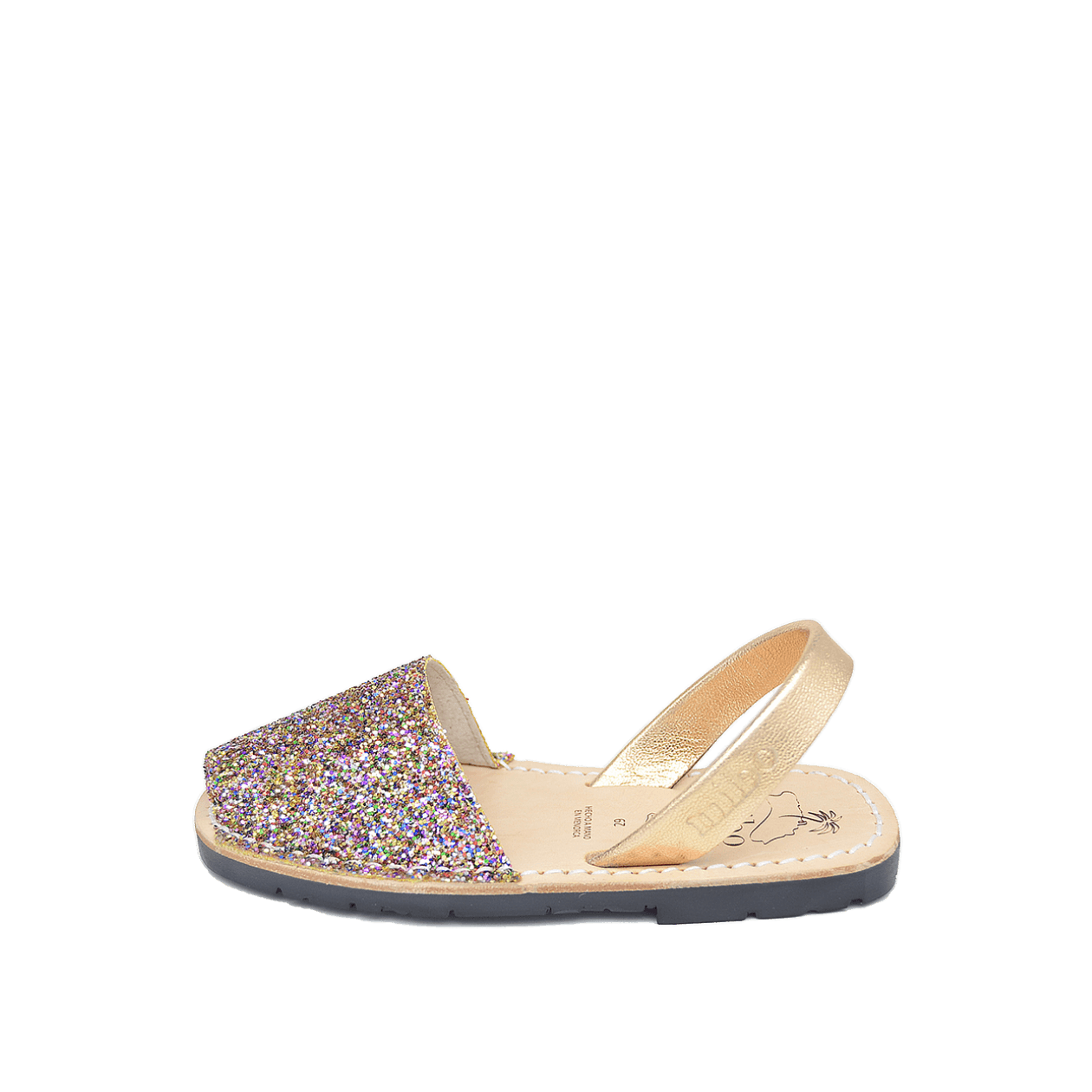 Sandale copii AVARCA din piele naturala - Glitter Multicolor Mibo