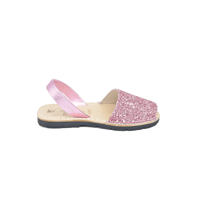 Sandale copii din piele naturala AVARCA glitter roz