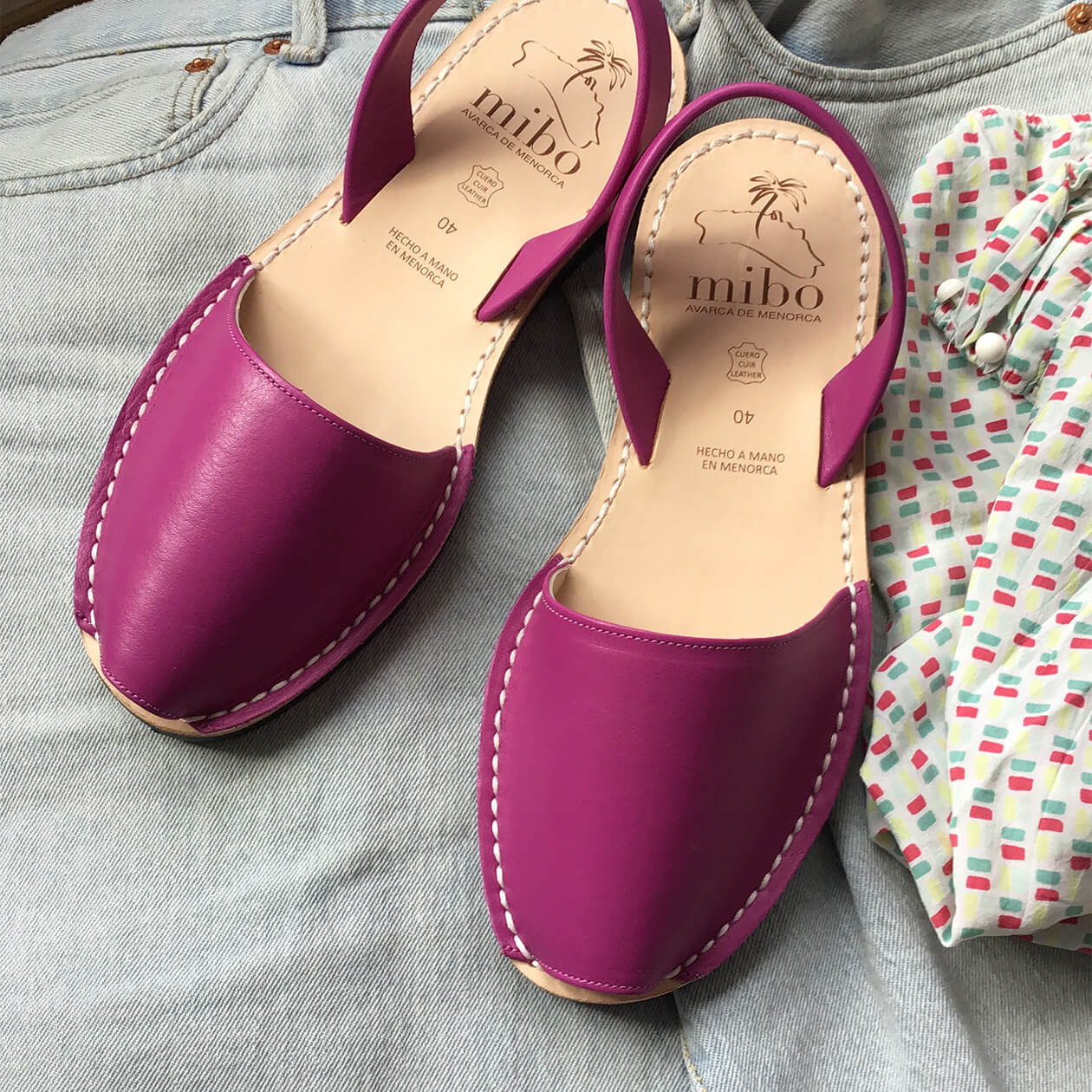 Sandale AVARCA din piele naturala - Violet Mibo AvarcaShop.ro