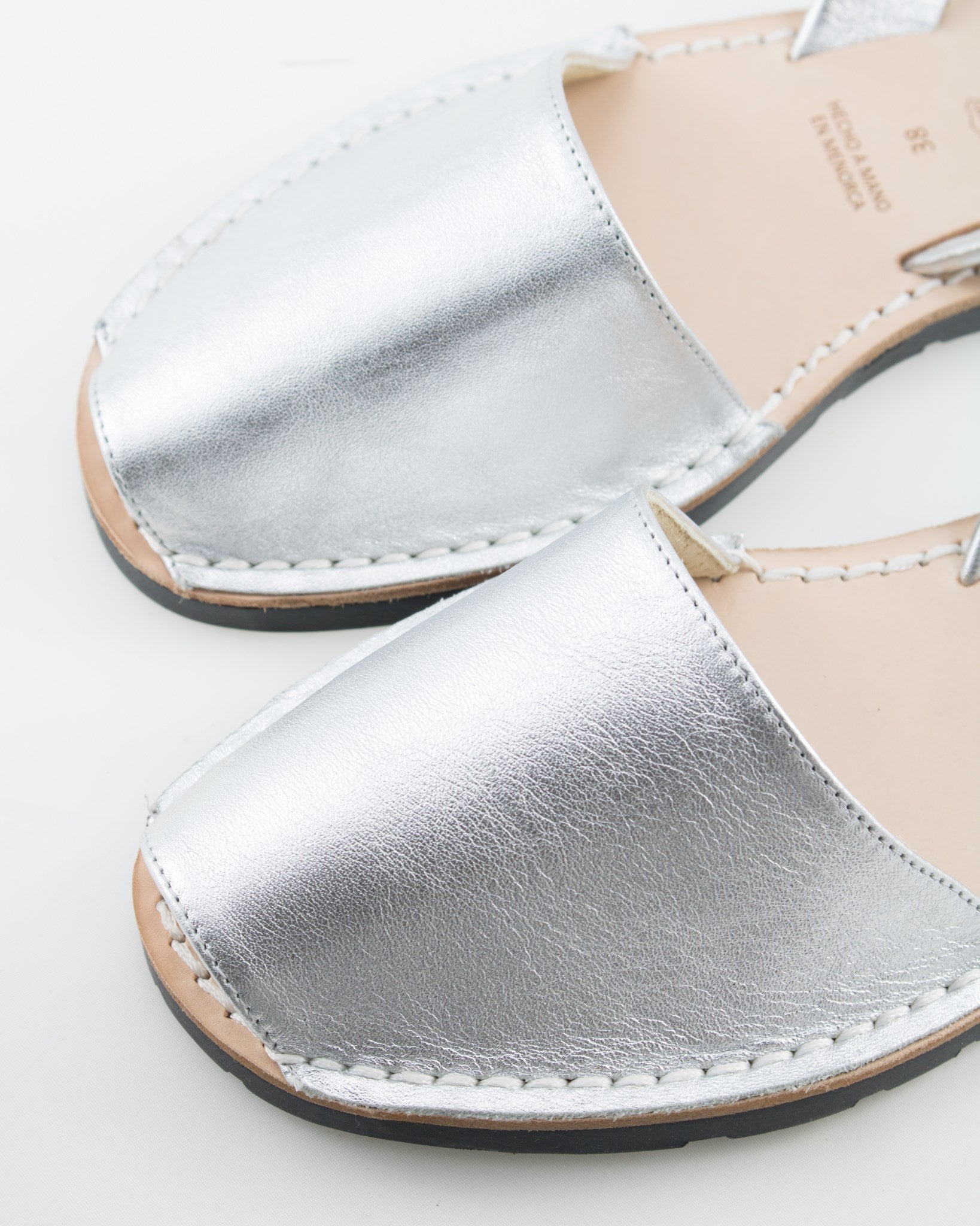 Sandale AVARCA din piele naturala - Argintii Mibo